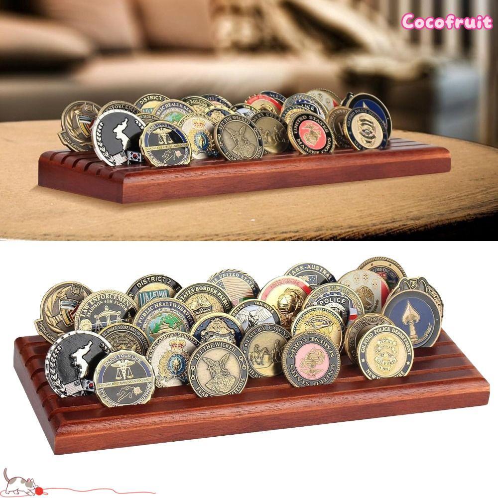 COCOFRUIT Coin Display Stand, 13 x 5 in Rectangular Challenge Coin ...