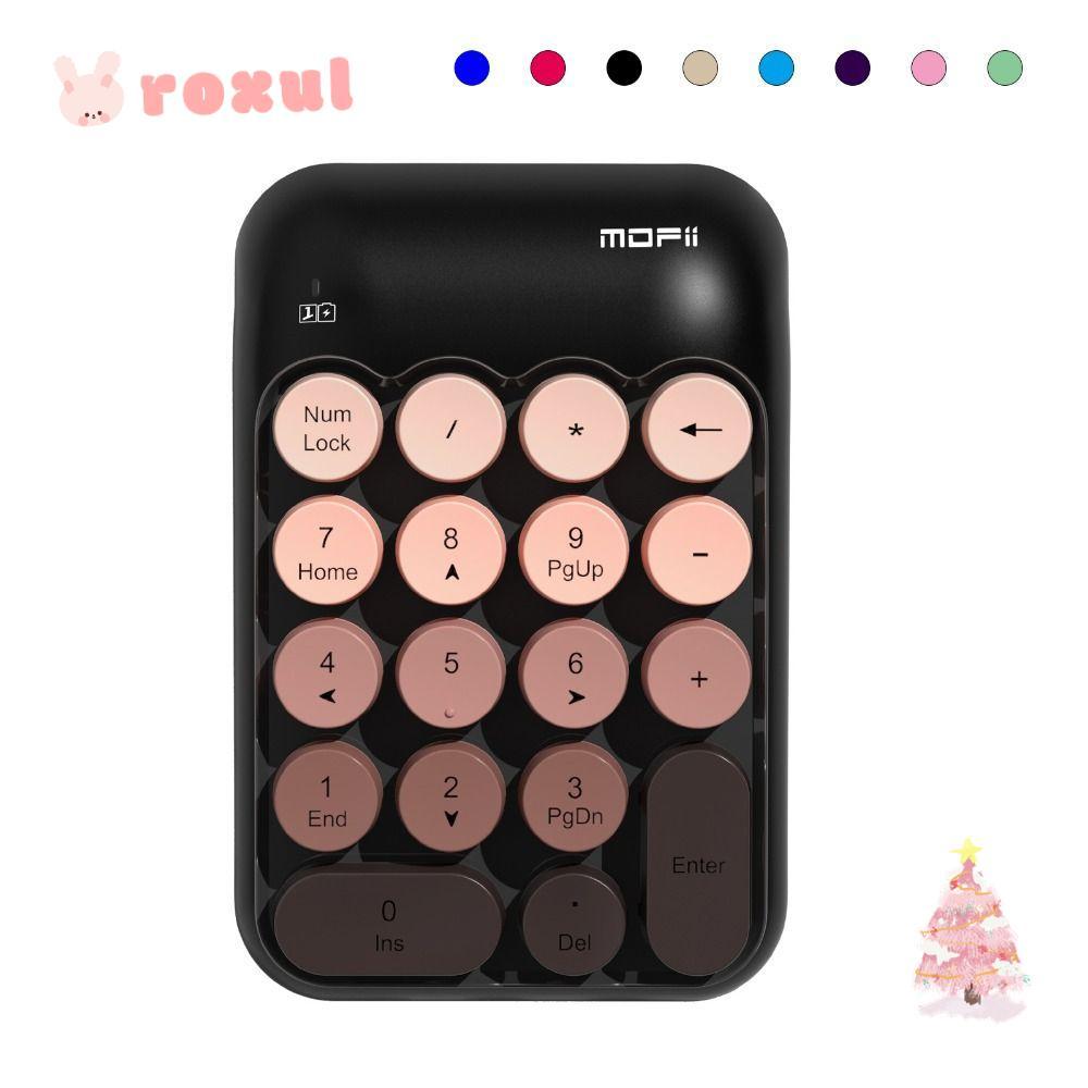 ROXUL Wireless Numeric Keypad, Colorful Silent Digital Keyboard, High ...