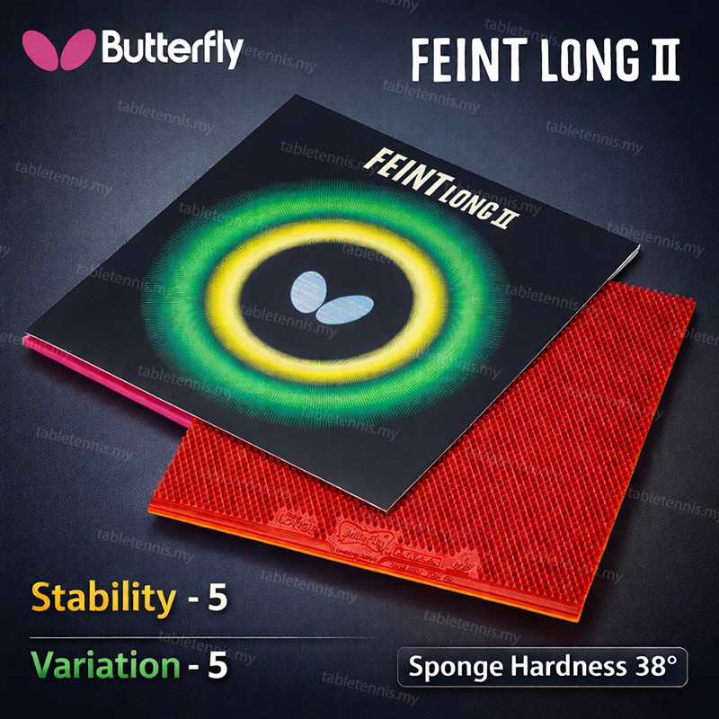 Butterfly Feint Long II Long Pimples Table Tennis Rubber Long Pips ...