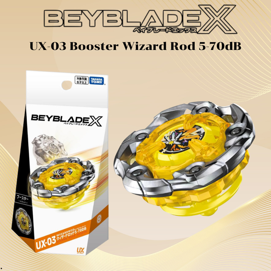 Takara Tomy BEYBLADE X UX-03 Booster Wizard Rod 5-70DB Stamina Type ...