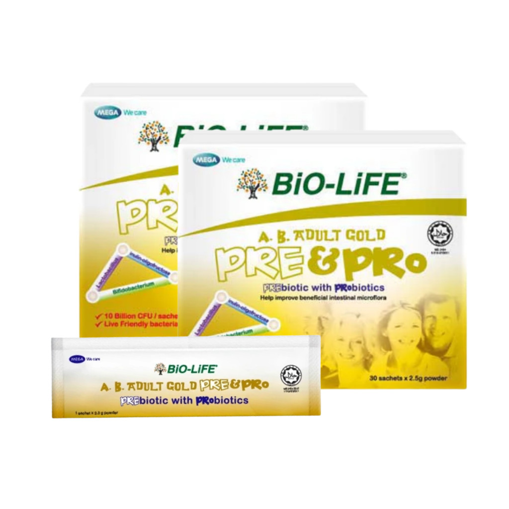 BIO-LIFE A.B. Adult Gold Pre & Pro Powder 2.5g 30s × 2 (Sachets ...
