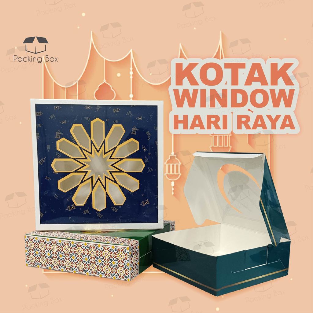 PKB Printed Raya Box Window Cake Box Kotak Kek Colour Box Kotak Talam ...