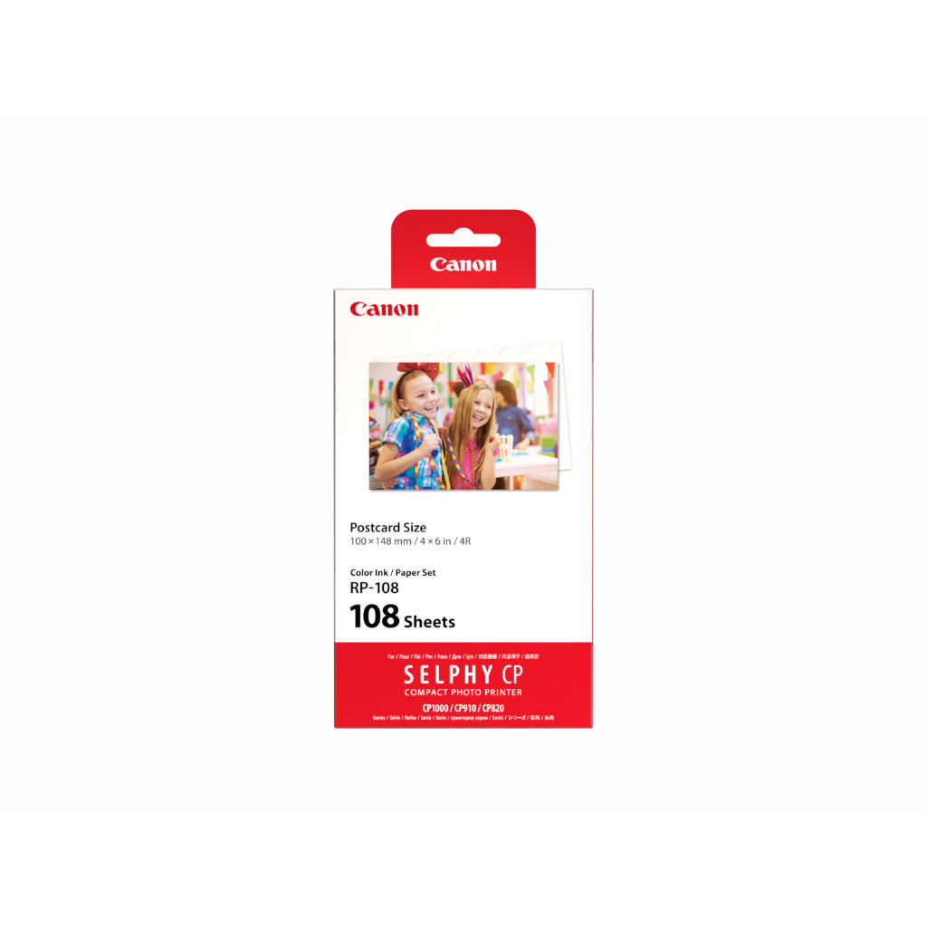 Canon RP-108 Paper Set for SELPHY CP1500 / CP1300 / CP1200 / CP1000 ...