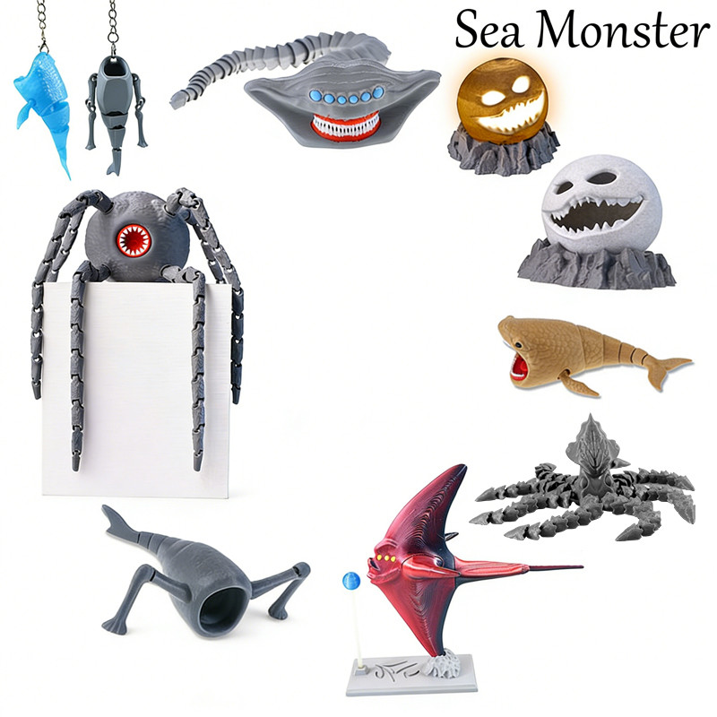 Sea Monster Action Figure El Gran Maja 3D Printing The Bloop Sea Eater ...