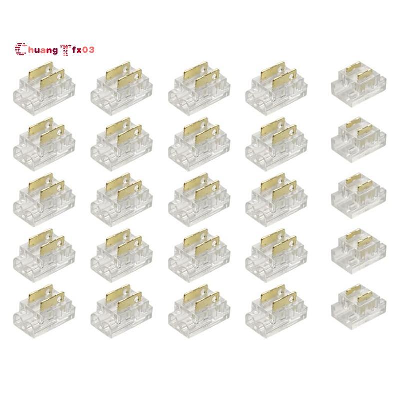 25Piece 2-Pin 5mm COB LED Strip Connector Kit Replacement Parts for ...