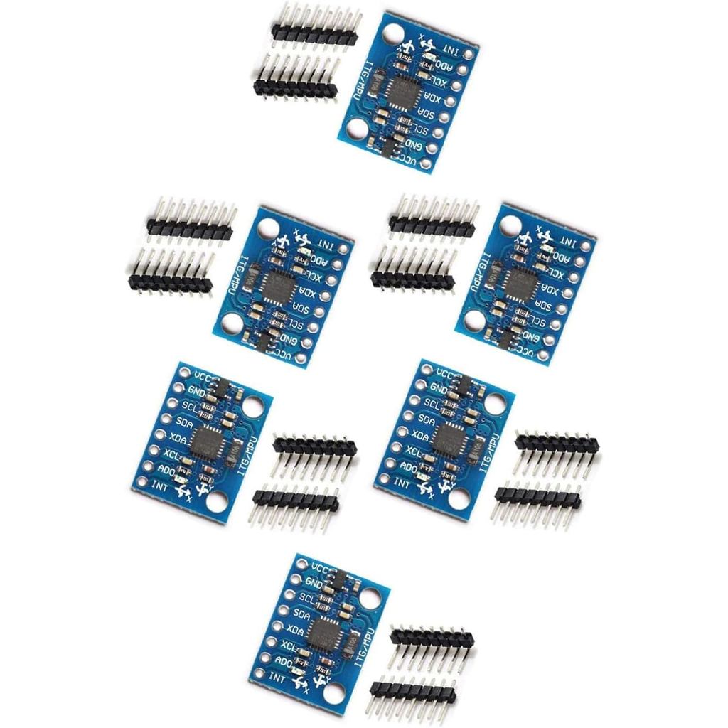 6 Unit Modul Gyroscope Accelerometer 3-Axis GY-521 MPU-6050 MPU6050 ...
