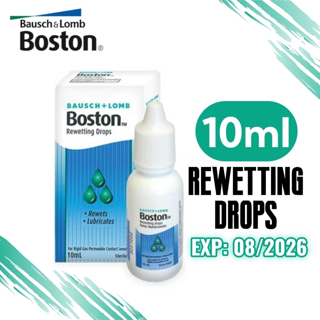 Bausch & Lomb Boston Rewetting Drops (10ml) for RGP Contact Lenses ...