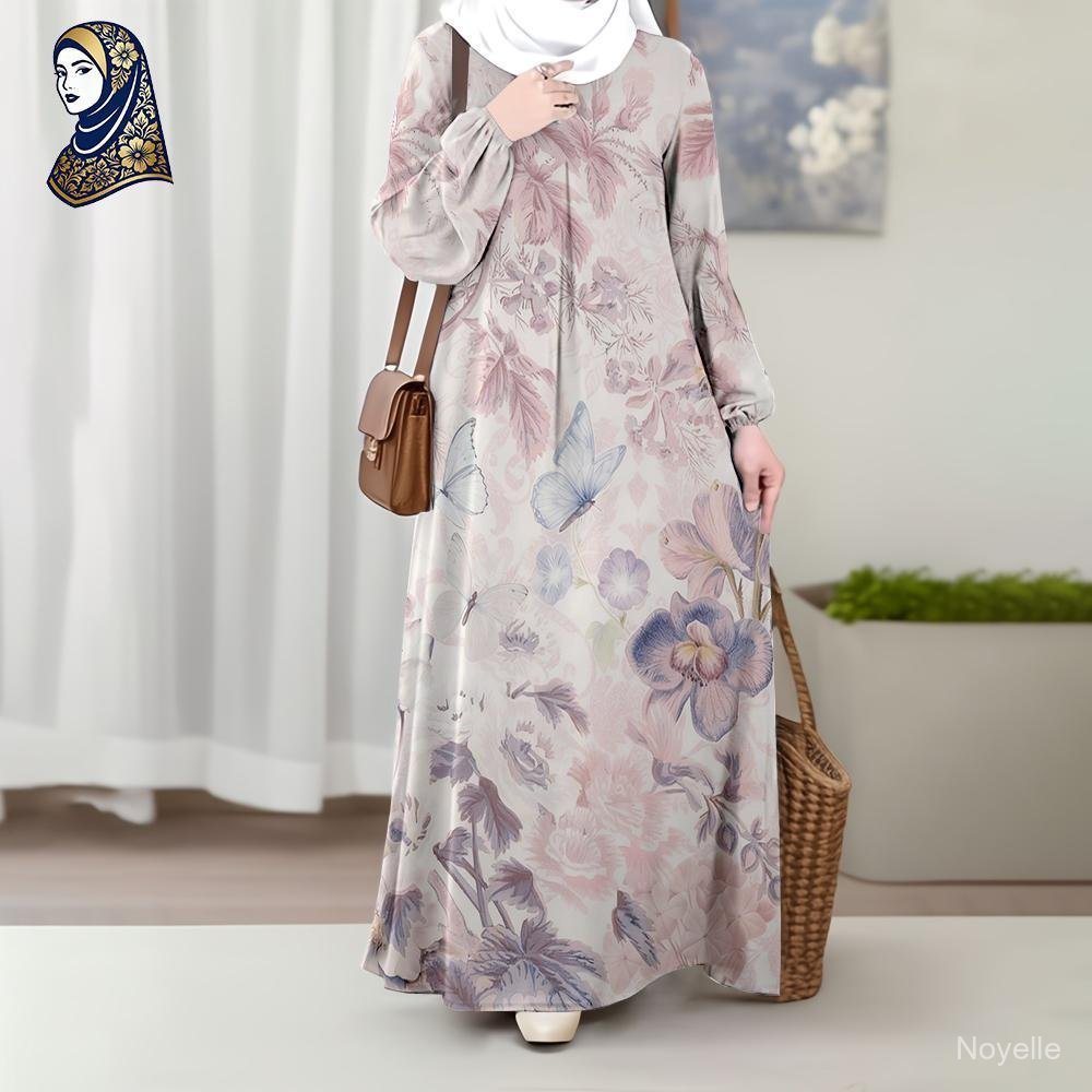 Abaya Muslim Gaya Baru, Cetakan Serbaguna Berwarna-warni dengan Corak ...