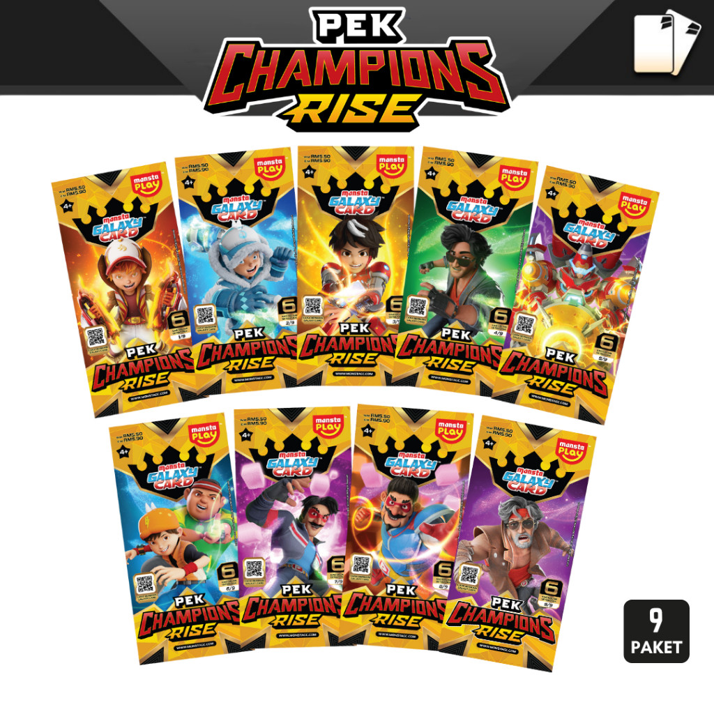MONSTA Galaxy Card - Champions Rise Pack - Set (54 Cards) | Shopee Malaysia