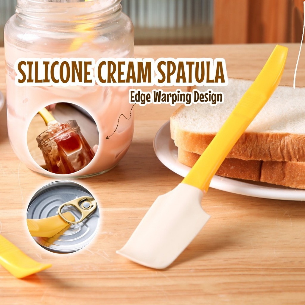Silicone Cream Spatula Jam Spreader Non-Stick Butter Scraper Can Opener ...