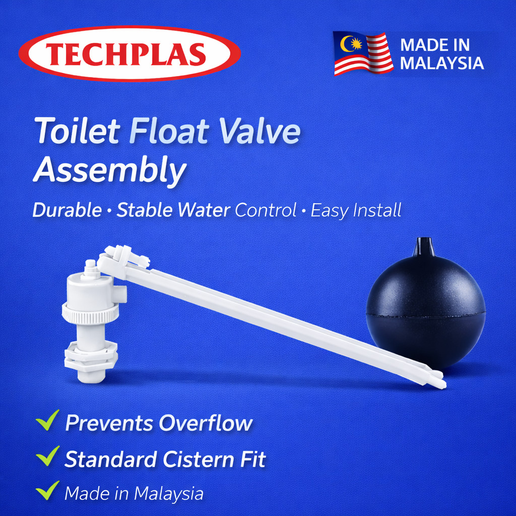 [ TECHPLAS ] (FAI-1006-L7+F9A) Water Tank Float Valve with Float Ball ...