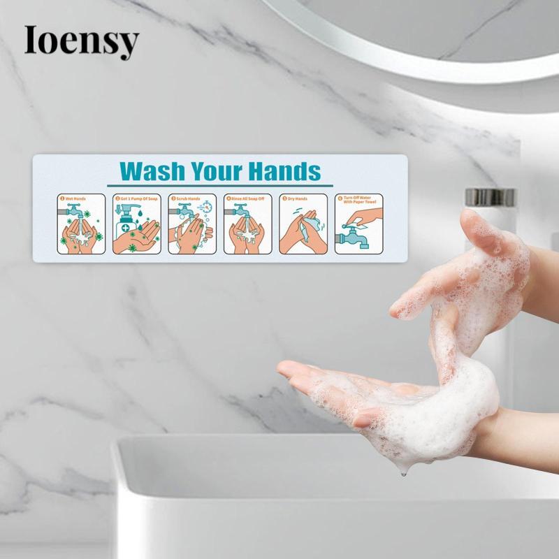 Ioensy Wash Your Hands Sign, Hand Washing Sign, Hand Washing Label ...