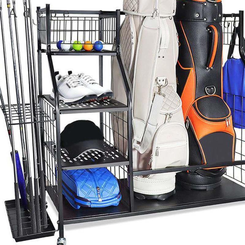 Adepe Golf Bag Storage Rack Iron Golf Clubs Holder for Golf Course Shed ...