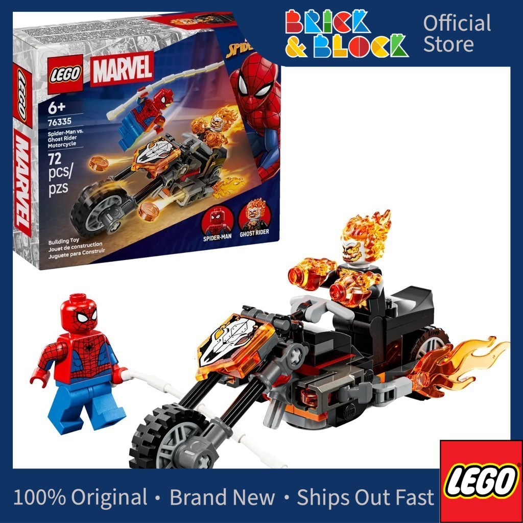 LEGO 76335 Spider-Man vs. Ghost Rider Motorcycle | LEGO Marvel Super ...