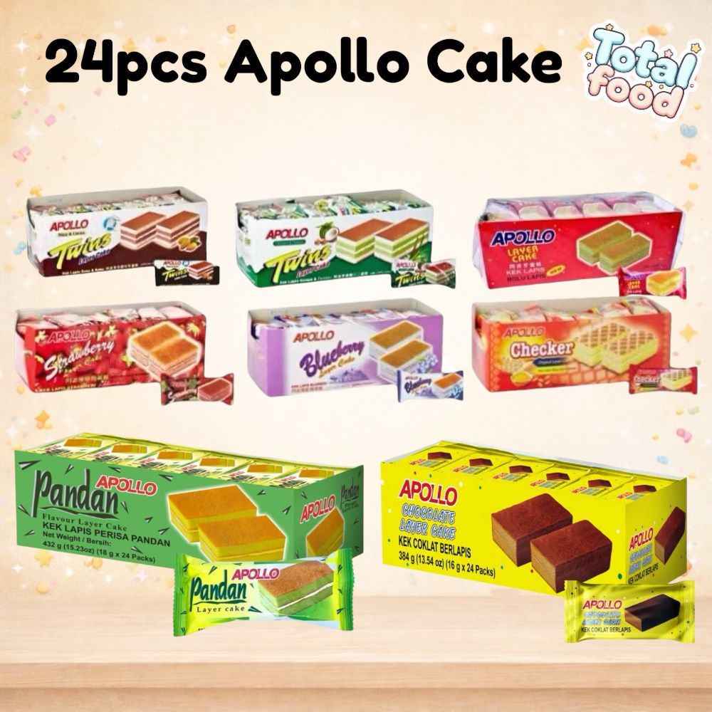 24pcs x 18g Apollo Layer Cake / Checker /Twins Assorted Flavor | Shopee ...