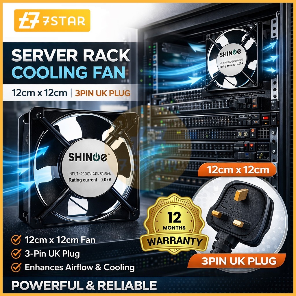 7Star Ventilation Fan For Server Rack Mount 12CM / 16CM 2 Wires Axial ...