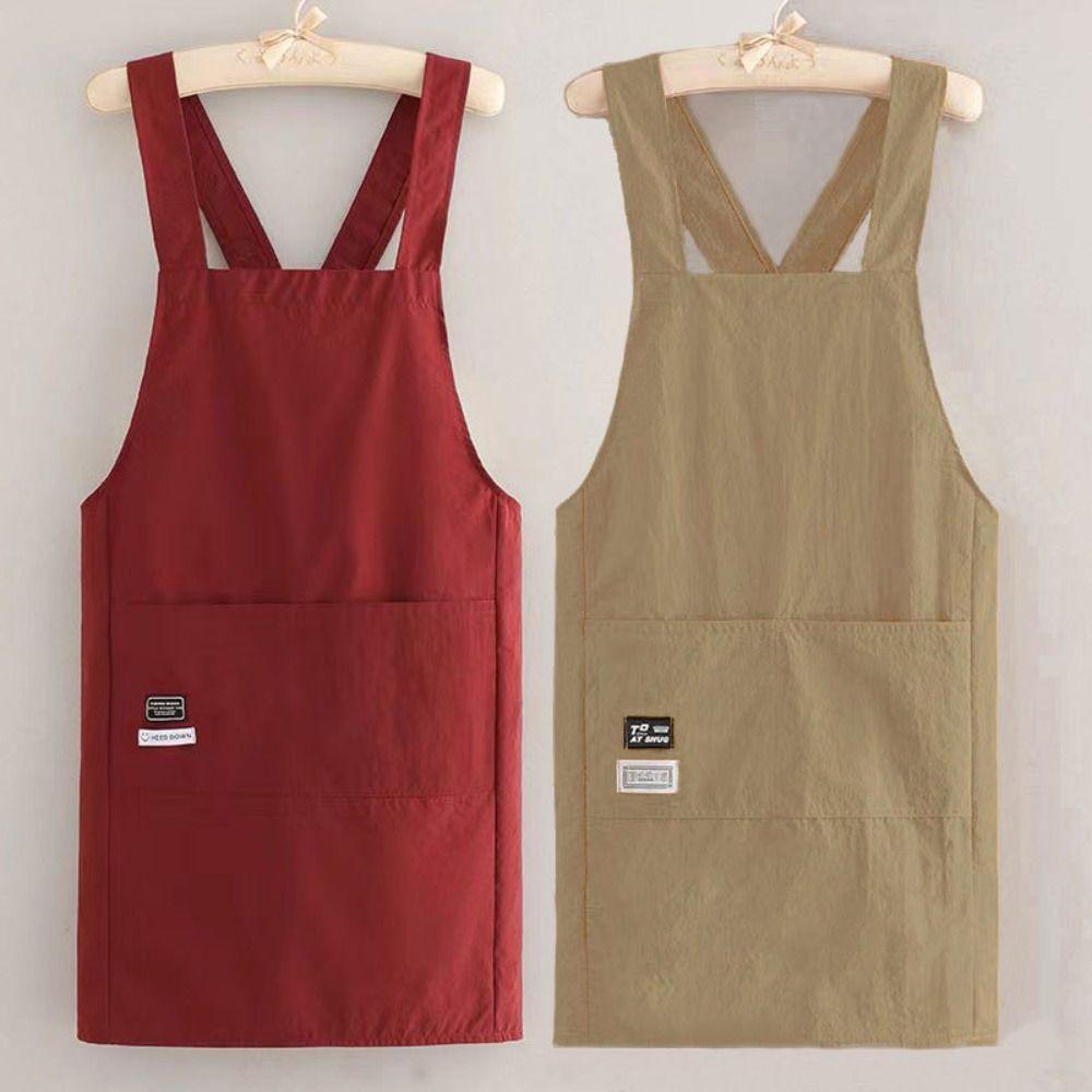 AOPHEKM Kitchen Smock, Waterproof Anti-fouling Apron, Sleeveless Cross ...