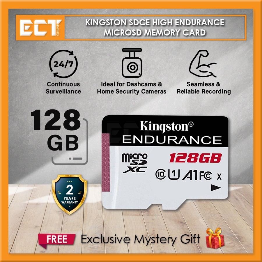 Kingston SDCE High Endurance microSD Memory Card 32GB / 64GB / 128GB (R ...