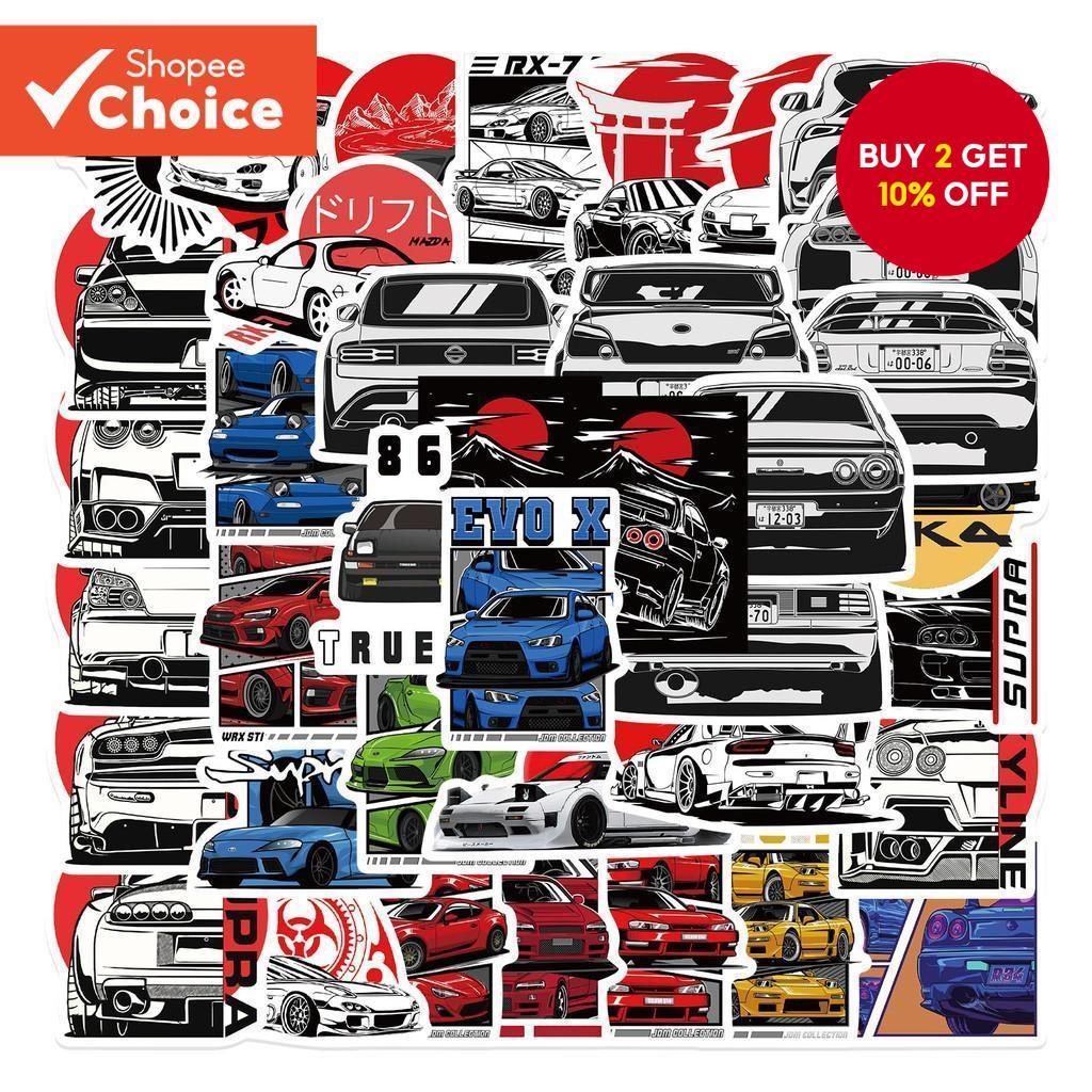 50Pcs JDM Japan Modified Racing Car Series Graffiti Stickers for ...