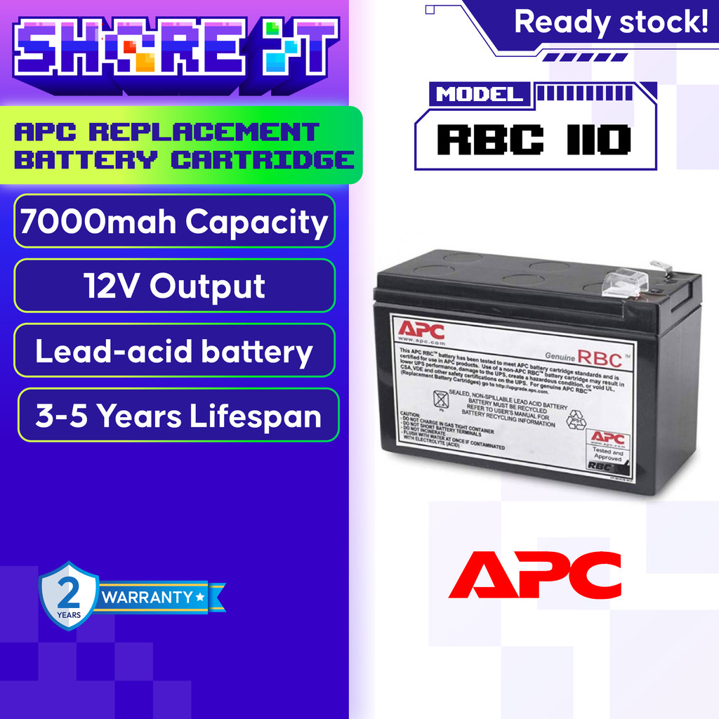 APC Replacement Battery Cartridge RBC110 APCRBC110 | Shopee Malaysia