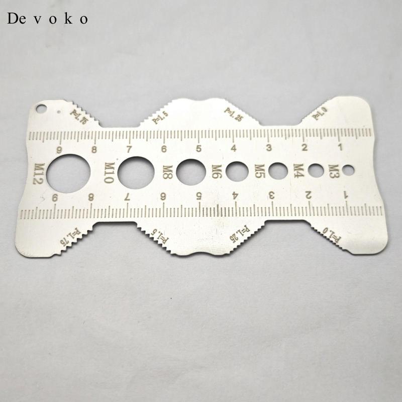 Devoko Thread Gauge for Nuts And Bolts, Metric Thread Measuring Tool ...