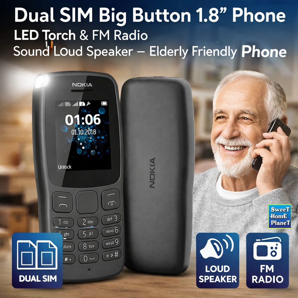 Nokia 106 Dual SIM Big Button 1.8