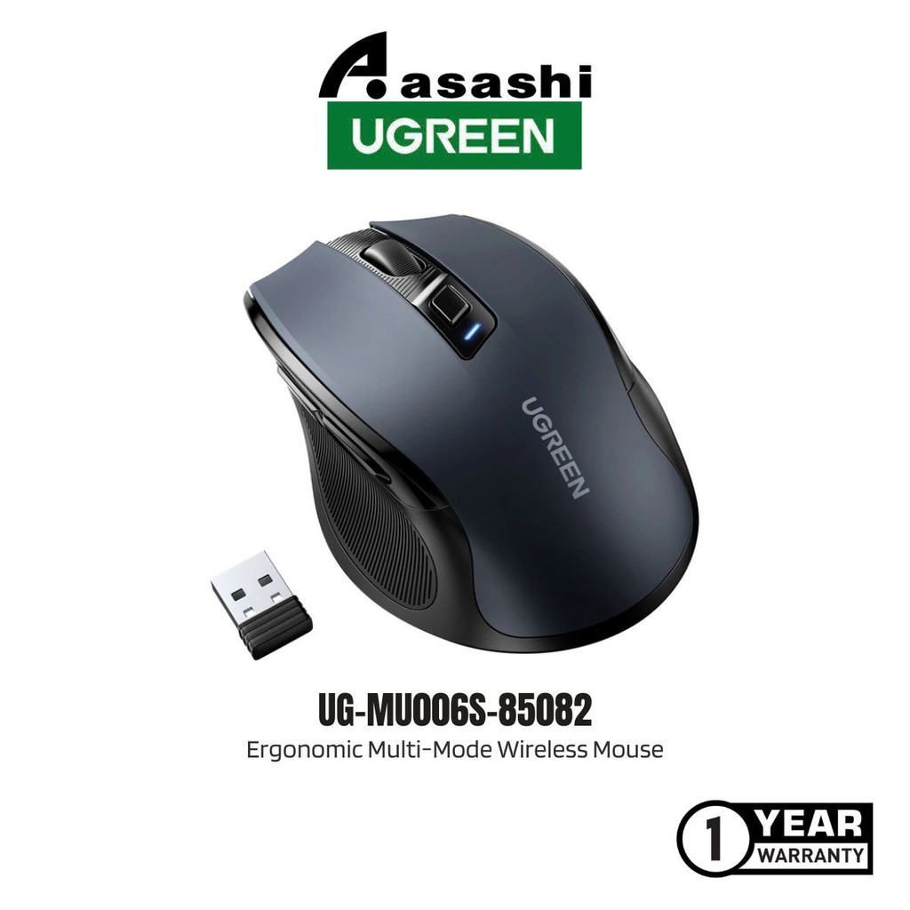 UGREEN Ergonomic Multi-Mode Wireless Silent Rechargeable Mouse UG ...