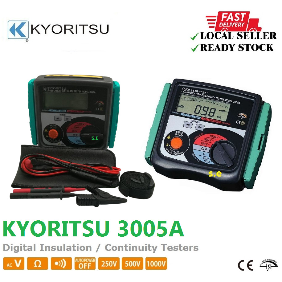 Kyoritsu 3005A Digital Insulation/Continuity Tester | Shopee Malaysia