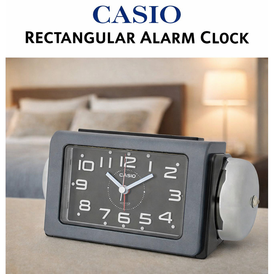 CASIO Alarm Clock Large Volume Black Analog Sleep Buster Snooze with ...