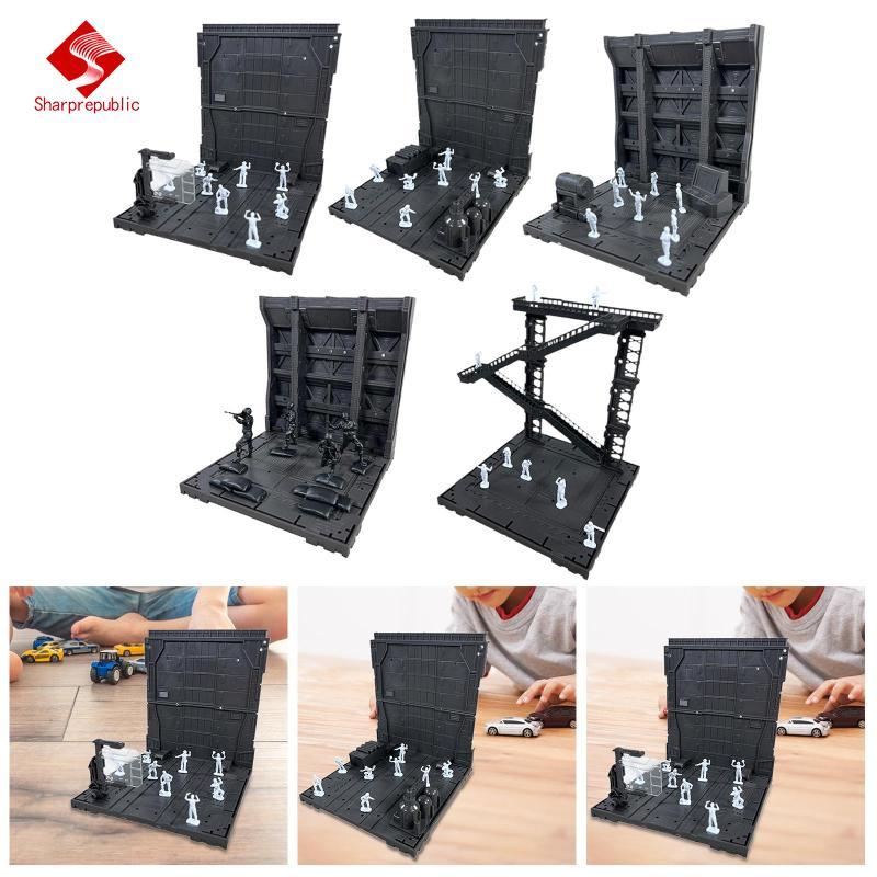Sharprepublic Garage Battle Base Scene Diorama Base Show Model Display ...