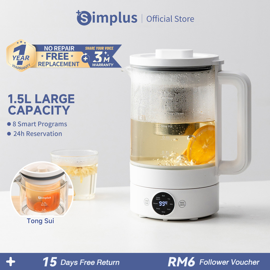 Simplus Health Pot | 1.5L 850W | 24H Reservation | Automatic Power Off ...