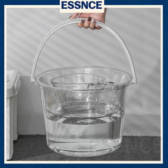 Acrylic Water Bucket and Dipper Set Minimalist Transparent Pail with ...