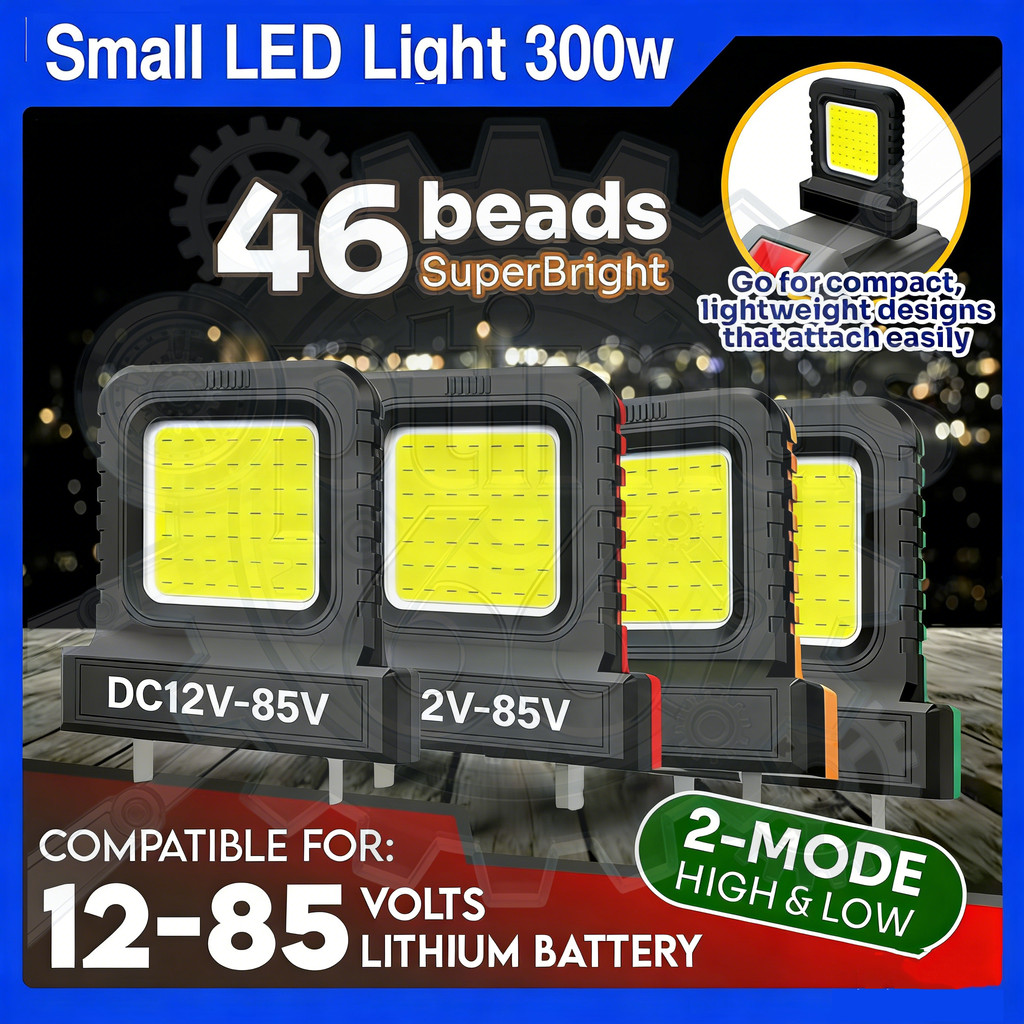 2Pcs Cordless 12V-85V LED Work Light Spotlight for Various Batteries ...