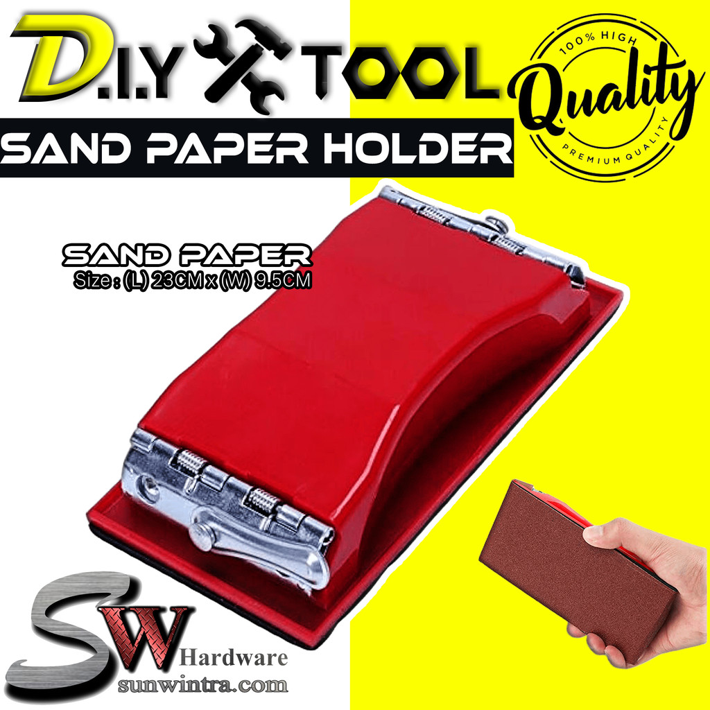 SW Hardware [SPH01] SandPaper Holder Sand Paper Holder Sanding Block ...