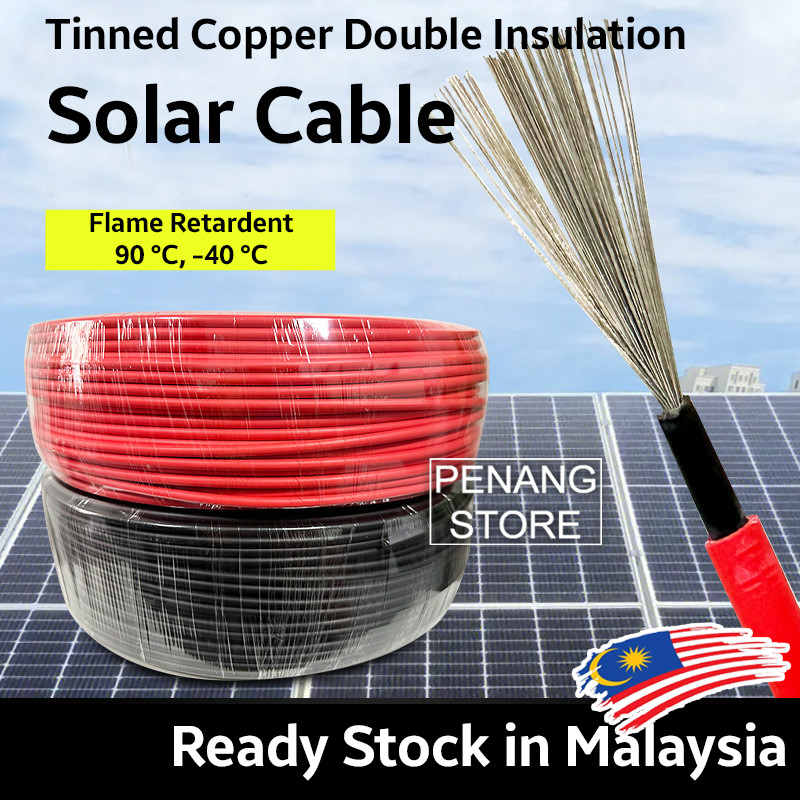 Solar Cable DC Cable Wire Wayar Solar 2.5/4mm² PV Photovoltaic Wire ...