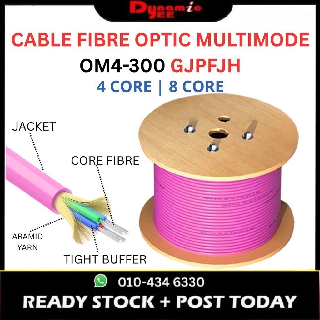 Fiber Optic Cable Multimode OM4-300 GJPFJH | 4/8/12 Core | Indoor Type ...