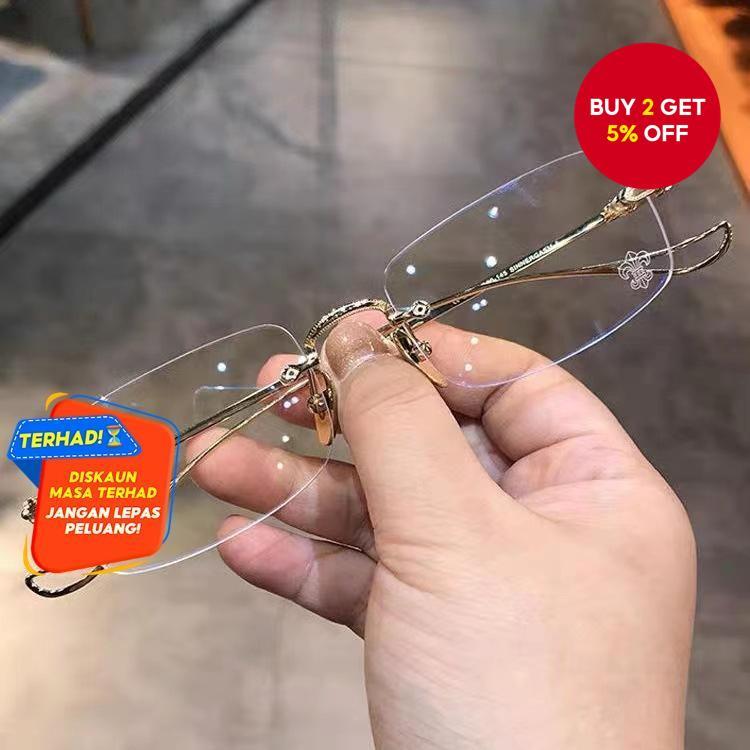 Frameless Anti-radiation and Blue Light Blocking Glasses with A Unisex ...