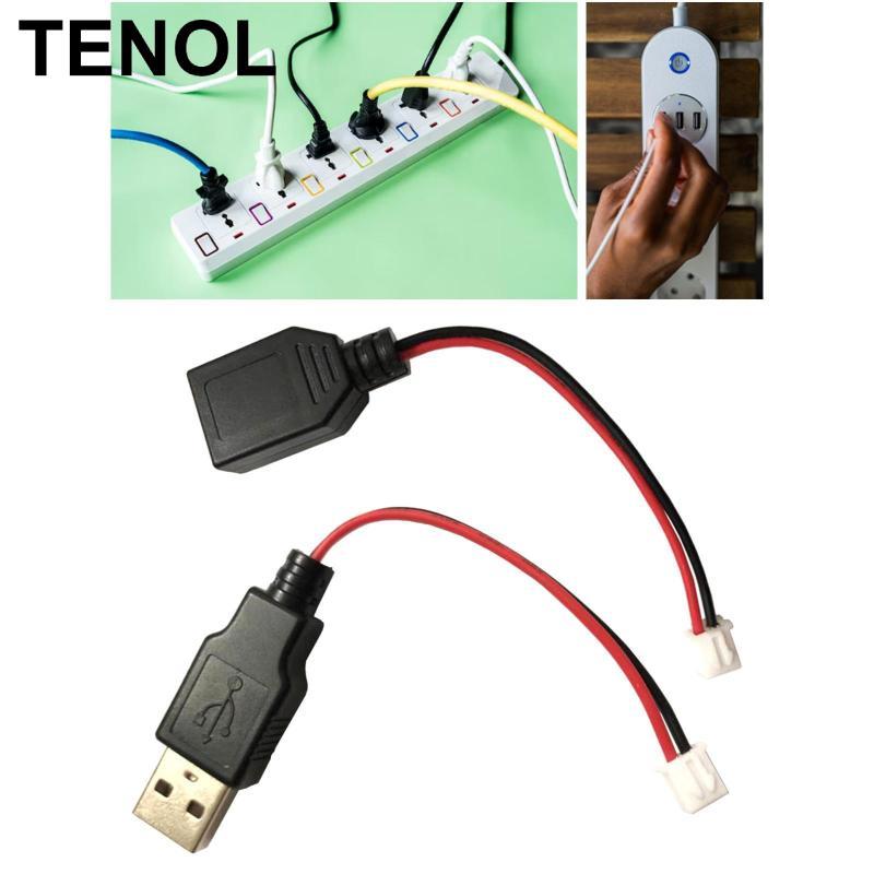[TENOL] 2 Pieces 2Pin Xh2.54 Terminal to USB Terminal Connector Wire ...