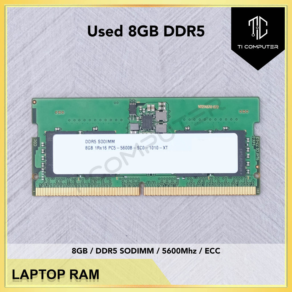 Used 8GB DDR5 5600MHz PC5-44800 SODIMM Laptop Memory Notebook RAM ...
