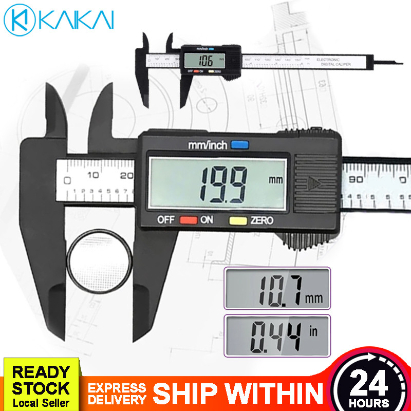 🔥 ZERO TRACKER 🔥 6 Inch/150mm Digital Caliper Plastic LCD Vernier Gauge ...