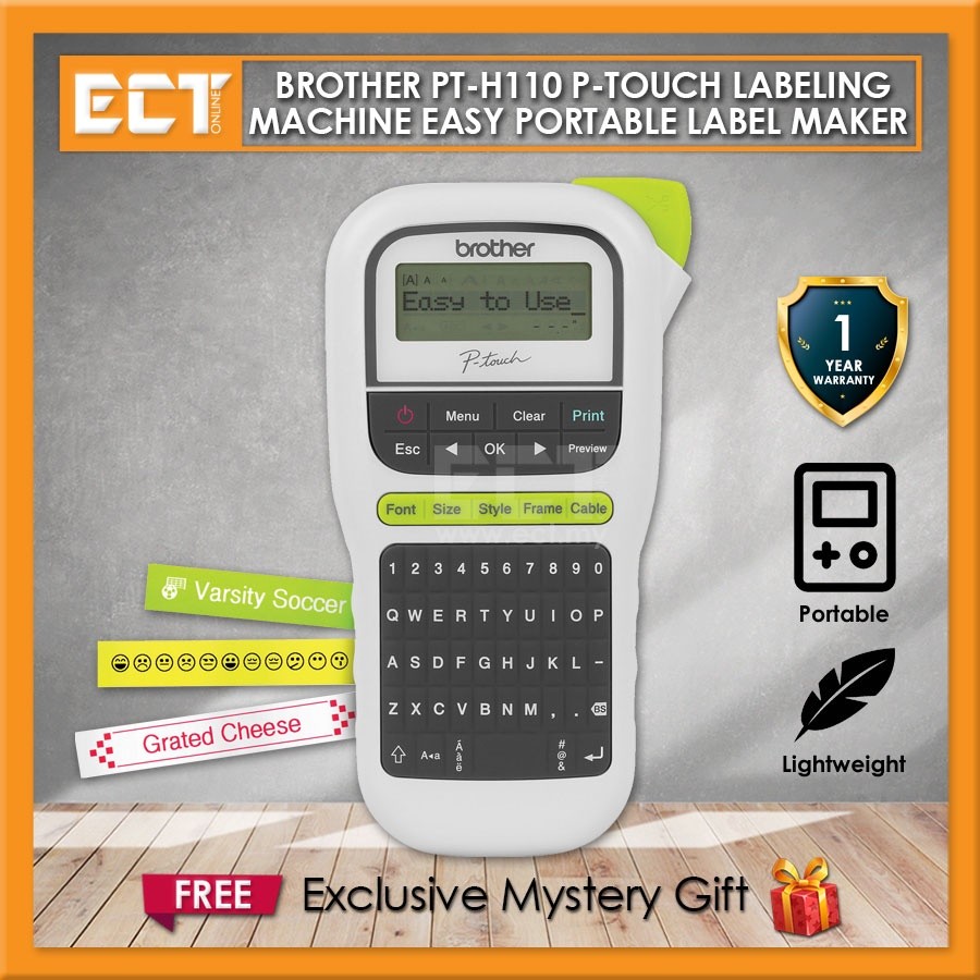 Brother PT-H110 P-Touch Labeling Machine Easy, Portable Label Maker ...