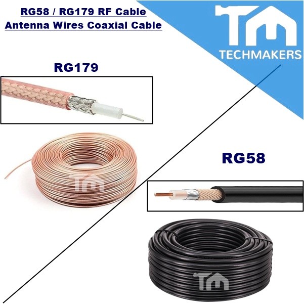 1 Meter of RG58 / RG179 RF Cable Antenna Wires Coaxial Cable for Signal Walkie Talkie WiFi Router