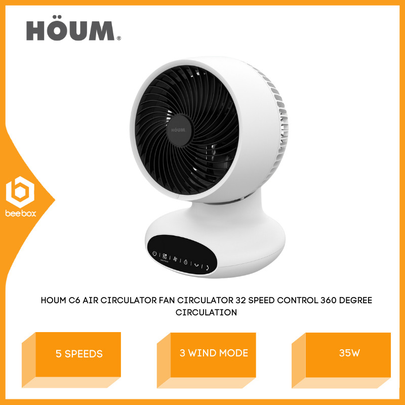 Houm Air Circulator Fan Circulator 32 Speed Control 360 Degree ...