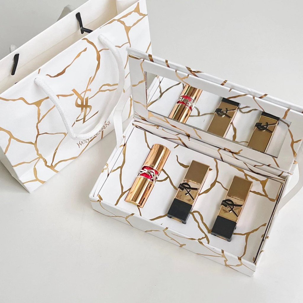 French YSL Saint Laurent Star Lipstick Sample Three-Piece Set Marble ...