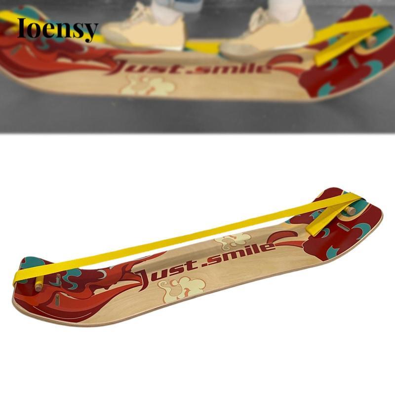 [Ioensy] 1-line Balance Board, Wooden Balance Board for Ski And Balance ...