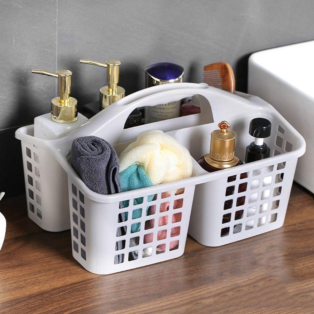 LEOTA Toiletries Organizer Box, 3 Compartments with Handle Shower ...