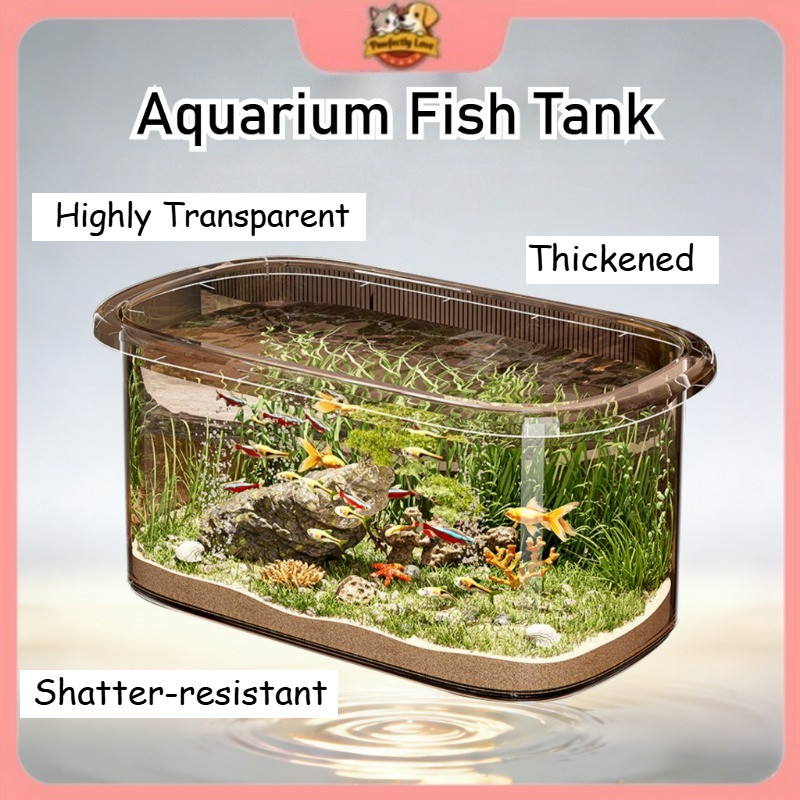 Fish Tank Highly Transparent Thickened Shatter-resistant Aquarium Tank ...