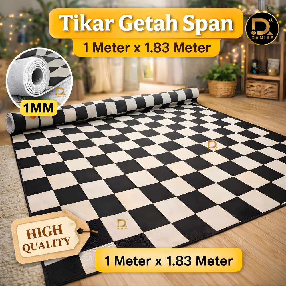 Tikar Getah Span (Size 1 Meter X 1.83 Meter Tebal 1mm) Span Rubber Mat ...