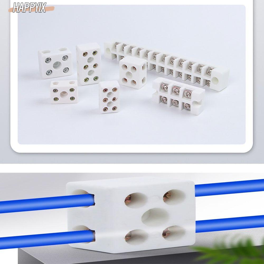 HAPPYIX Ceramic Wiring Terminal Block, High-temperature Resistant 1 In ...