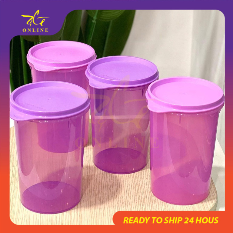 Tupperware 1 L Cheerio Quad Purple Pepel Ungu Cookies Perfect Container ...